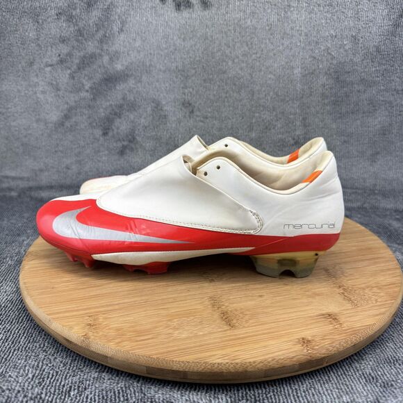 Nike Mercurial Vapor Soccer Shoes Womens Size 9 White Red FG Cleats 354723-108 - Picture 4 of 11